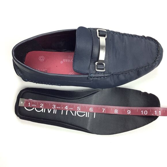 Calvin Klein Mikos Driving Loafer Shoes Navy Blue Men\'s 10  Slip On Nautical Moc